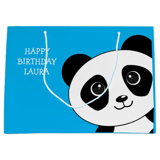 Blauw Beer Birthday Groot Cadeauzakje (Voorkant)