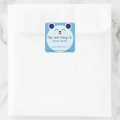 Blauw Beer - Dit boek hoort bij bericht Vierkante Sticker (Tas)