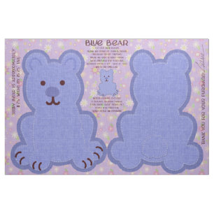 Blauw Beer Fat Quarter Cut en Naai Kit Knuffel Stof