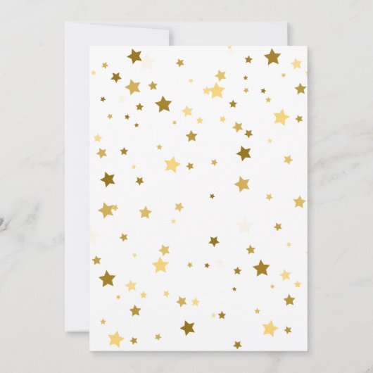 Blauw Beer gouden sterren boven de maan Baby showe Kaart (Achterkant)