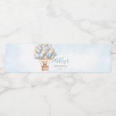 Blauw Beer heteluchtballon Waterfles Etiket (Enkel label)