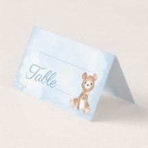 Blauw Beer Jongen Baby shower Verjaardagstabel Num