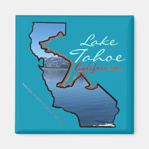 Blauw beer magnet van het meer Tahoe California
