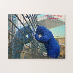 Blauw Beer Monument Denver Jigzaag Puzzle Legpuzzel