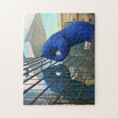 Blauw Beer Monument Denver. Legpuzzel (Verticaal)