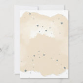 Blauw beer op de baby shower uitnodiging (Achterkant)