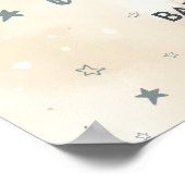 Blauw beer op de baby shower uitnodiging poster (Hoek)