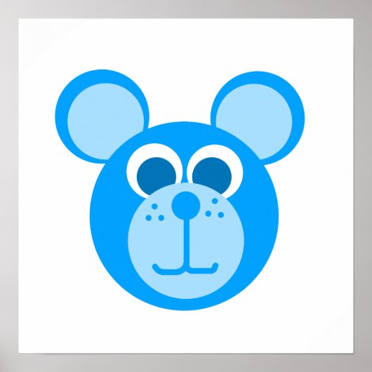 blauw beer poster (Voorkant)