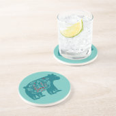 Blauw Beer Sandstone Onderzetter (Zijkant)