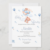 Blauw Beer Spaans Baby shower Jongen uitnodiging (Voorkant)