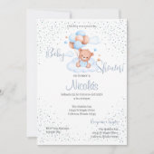 Blauw Beer Spaans Baby shower Jongen uitnodiging (Voorkant)