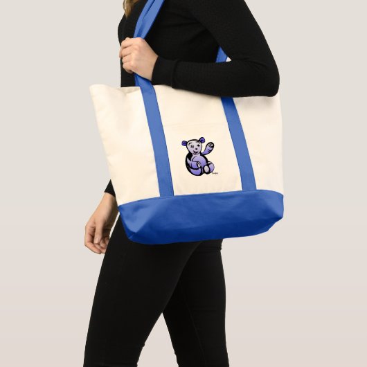 Blauw Beer Tote Bag (Voorkant (product))