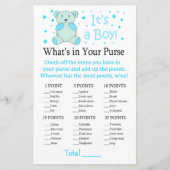 Blauw beer Wat zit er in je handtas? (Voorkant)