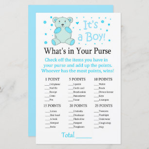 Blauw beer Wat zit er in je handtas?