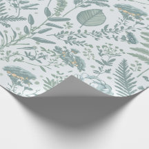 Blauw behang Floral
