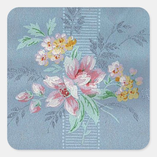 Blauw  behang - Sticker (Voorkant)