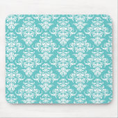 Blauw  behangpatroon van vouw muismat (Voorkant)