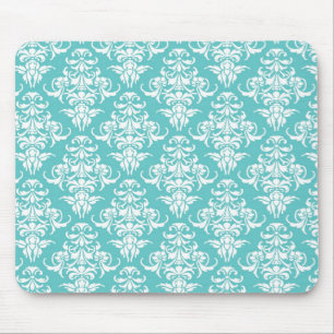 Blauw  behangpatroon van vouw muismat