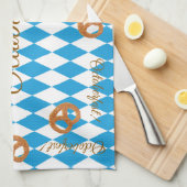 Blauw Beiers Octoberfest Pretzels Theedoek (Quarter Fold)