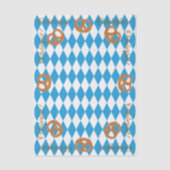 Blauw Beiers Octoberfest Pretzels Tissuepapier (Voorkant)