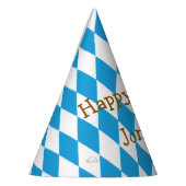 Blauw Beierse verjaardag personaliseren Feesthoedjes (Links)