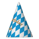 Blauw Beierse verjaardag personaliseren Feesthoedjes (Rechts)