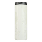 blauw beige bloem bruiloft  thermosbeker (Achterkant)