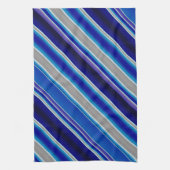 Blauw Beige en Lavendel Strepen Theedoek (Verticaal)