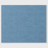 Blauw beige linnen textuur cadeaupapier (Vlak)