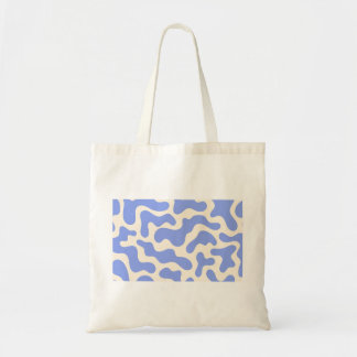 Blauw Beige Organisch Golfpatroon Tote Bag