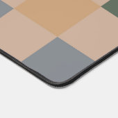 Blauw Beige Sinaasappel Bruin geruit Gingham Patro Bureaumat (Hoek)