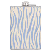 Blauw & Beige Zebra Streep Fles – Stijlvol Dier Heupfles (Achterkant)