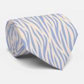 Blauw & Beige Zebra Streep Heren Das – Stijlvol Di (Opgerold)