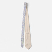 Blauw & Beige Zebra Streep Heren Das – Stijlvol Di (Achterkant)