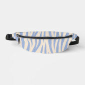 Blauw & Beige Zebraprint Heuptasje – Stijlvol (Voorkant)