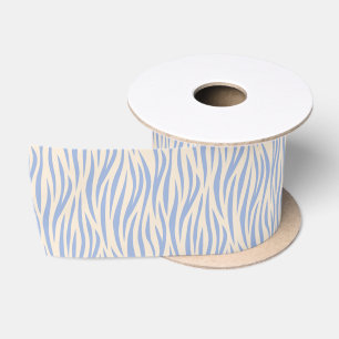 Blauw & Beige Zebrastreep Lint – Stijlvol Dier