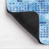 Blauw bekrast ijs 2026 kalender muismat (Hoek)