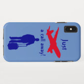 Blauw —bel me Case-Mate iPhone case (Achterkant (horizontaal))