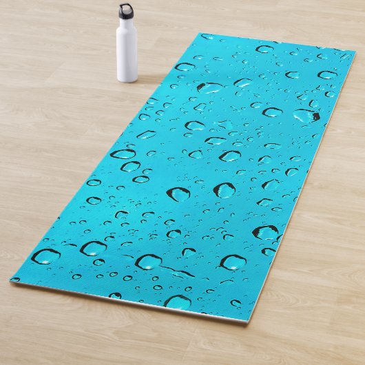 Blauw bellenontwerp voor Yoga Mat (In situ)
