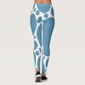 Blauw bellenpatroon leggings (Achterkant)