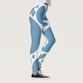 Blauw bellenpatroon leggings (Rechts)