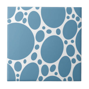 Blauw bellenpatroon tegeltje