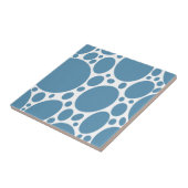 Blauw bellenpatroon tegeltje (Zijkant)