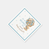 Blauw Beren ballonnen Baby Boy Shower Boho Servet (Hoek)