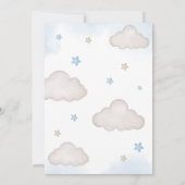 Blauw Beren ballonnen Baby shower Kaart (Achterkant)