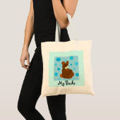 Blauw beren mijn boeken tote bag (Voorkant (product))