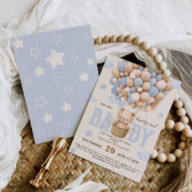 Blauw berenballonnen Beren wachten babyfeest