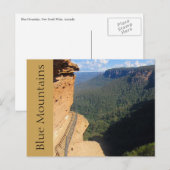 blauw bergelspoor briefkaart (Voorkant / Achterkant)
