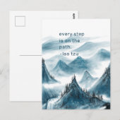 Blauw bergen Landschap die het Inspireren Citaat s Briefkaart (Voorkant / Achterkant)