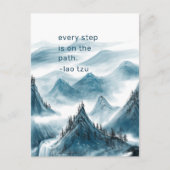 Blauw bergen Landschap die het Inspireren Citaat s Briefkaart (Voorkant)